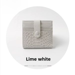 Zhique West Lake Spring and Dawn Water Dyeing Craft Genuine Leather 14 Card Mini Small Exquisite Integrated Card Holder Wallet Womens Short