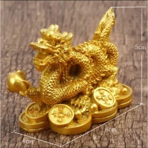 Patung Naga Keberuntungan Patung Feng Shui Dekorasi Rumah