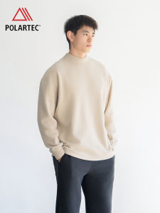 DRIOTOPIA High Neck Fleece Lined Sweatshirt Mens Casual Sporty Overhead Shirt Thick Winter Youth Fashion round Neck Zipper