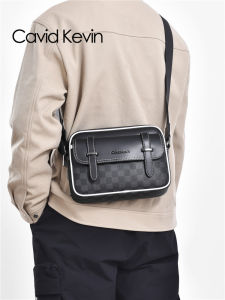 Cabd Kevin กระเป๋าสะพายไหล่ลายสก๊อตสไตล์ยุโรปและอเมริกากระเป๋าเอกสารกระเป๋าธุรกิจกระเป๋าผู้ชายกระเป๋าสะพายข้างกระเป๋าใส่โทรศัพท์มือถือกระเป๋าคาดเอว