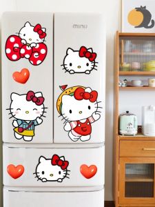 Móc Tủ Lạnh HelloKitty Dán Tường PVC Chống Thấm Nước Dán Tủ Lạnh Hai Cửa Bốn Cửa Dán Tường Không Để Lại Keo