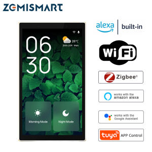 Zemismart 5 inch US Smart Home Multi-functional Touch Screen Control Panel Built in Alexa & Tuya Zigbee Gateway Smart LCD Panel Home Center Control