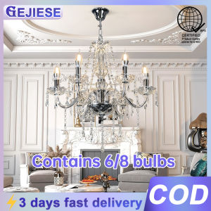 GEJIESE chandelier light modern design sala drop light pendant light with 6 bulbs 8 bulbs adjustable height low ceiling high ceiling candle chandeliers for living room dinning room