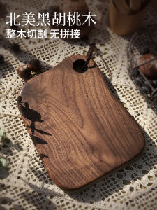 Boards เครื่องปรุงอาหารแบบพกพาขนาดเล็กสำหรับการเดินป่าและกลางแจ้ง ทำจากไม้เนื้อนมดำ ส่วนบนเรียบ ไม่มีขอบ