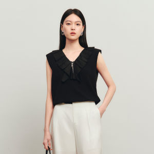3COLOUR·S | Summer V-neck Tencel Knitted Sweater