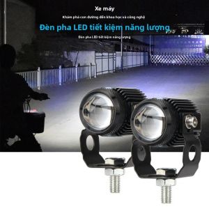 Đèn Pha Xe Máy LED Hai Màu 6000K Siêu Sáng Đèn Spotlight Xe Máy Với Thấu Kính Đèn Pha Chiếu Xa Chiếu Gần Đèn Sương Mù 12V