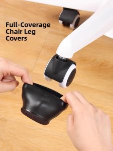 Protective Cover for Office Chair Wheels Universal Rolling Casters Sliding Chairs Feet Pad Modern Simple Style Home Fabric