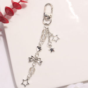 【Y】Goth Y2K Phone Chain Charm 1Pc Bow Heart Star Keychain Kawaii Car Bag Pendant Cute Accessory for Girls Women Jewelry