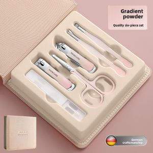 IMLUCKY | Ladies Nail Clipper Set Single Earwax Spoon Nose Hair Trimmer High End Material Imported From Germany Nail Care Kit