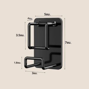 1/2 ชิ้นสีดําอ่างล้างหน้าตะขอสแตนเลส Punch - ฟรีห้องครัวห้องน้ําอ่างล้างหน้า Rack Gadgets แขวนผู้ถือ