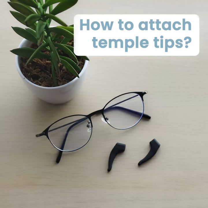 EO AntiSlip Silicone Temple Tips for Eyeglasses / Ear Grip Hook with