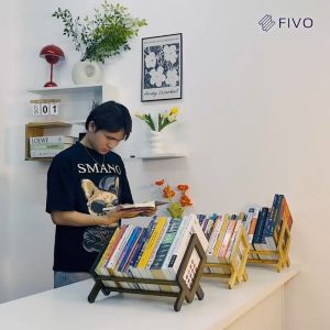 Kệ Sách Gỗ Tre Tự Nhiên Để Bàn Mini FB28 FIVO Dễ Lắp Ráp Tiết Kiệm Diện Tích Decor Trang Trí Bàn Học Và Bàn Làm Việc