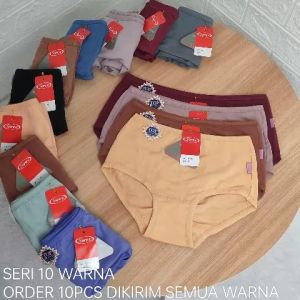Celana Dalam Wanita M-XXL SOREX 1230/Celana Dalam Maxi Katun Karet Gigi Sorex M-XXL Karet Belahan Belakang