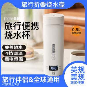 Portable Folding Pure 316 Stainless Steel Water Boiler under 1L Travel Special Miniature Electric Kettle Kitchen Appliance