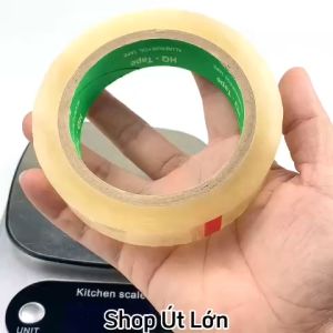 1 Cuộn Băng keo trong rộng 2.4cm 100yard nặng 80gram lõi giấy 3mm