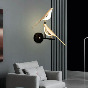 Modern LED Wall Lamp Magpie Bird Indoor Lighting Decoration Home Bedroom Bedside Living Room Art Decorative Wall Lights Sconce