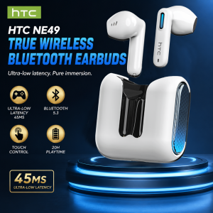 HTC NE49 TWS Wireless Earbuds Bluetooth AI Translator ENC Noise Cancelling 40H Battery Touch Control Stereo Sports Headphones