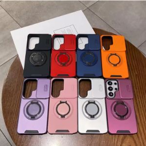 New Military Armor Shockproof Case Hot70 70Pro 5G Magnetic Bracket Phone Shell Rotating Stand Slide Camera Lens Protection Cover For Infinix Hot70 Pro
