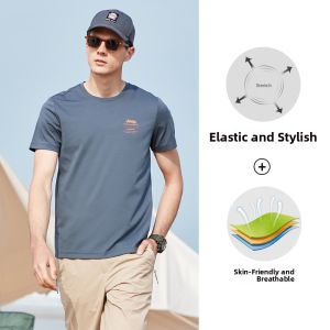 Jeep | Jeep Official Mens Cotton T-Shirt Breathable Elastic Short Sleeve Summer Outdoor Commuting Fitness Sports Top Jeeps