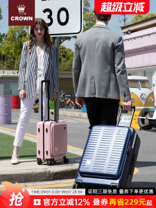 Crown Crown Aluminum Frame Zipper Suitcase Front Open Cover Luggage Trolley Case Female 28-Inch Trendy Lightweight Universal Wheel 5275 Princess Suitcase Suitcase Kenneth Cole - Lazada