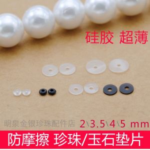 Ultra-Thin Soft Silicone Pearl Gasket Anti-Friction Necklace Bracelet Spacer Bracelet Transparent Agate Crystal Crafts DIY