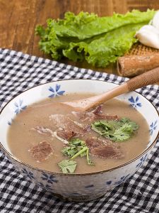 Convenient Breakfast Beef And Chicken Noodles Soup Quick Food Slim Meat Porridge 135g X 8 Packs Su Wen Yan Brand from Shandong
