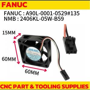 FANUC SERVO AMPLIFIER COOLING FAN 2406KL-05W-B59  A90L-0001-0529#135