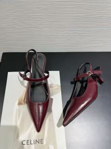 French Style Fairy Shoes Open-Toe High Heels Fashionable Spring Summer Pointed Toe Gladiators Low Cut Slip-On Womens Sandals