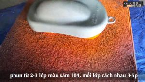Sơn xịt Samurai Chính Hãng màu Xám - 104. (xám xi măng) 400ml