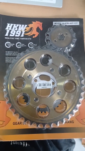 GEAR GIR GIGI SET DEPAN BELAKANG UK BESAR SUPRA X GRAND PRIMA WIN 40T-15T KUALITAS SUPER