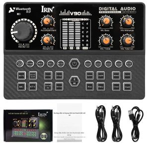 IRIN | Thẻ Âm Thanh IRIN V90 Chỉnh Sửa Giọng Nói Dành Cho Phát Trực Tiếp Karaoke Thu Âm Với Bộ Chỉnh Âm 3 Dải Và Hiệu Ứng Reverb - Tương Thích Với PC Mac iOS Android