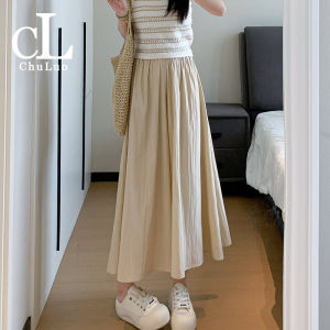 High Waist Ice Silk Wide Leg Pants Womens Summer Thin New Style A-Line Casual Small Size Sakamoto Skirt Pants
