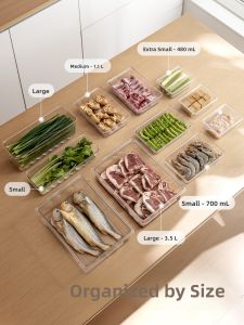 LANJIAOLUO | Food Grade Freezer Storage Box for Organizing and Preserving Food