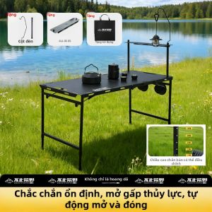 BUZHIHUANGYE | Bàn Dã Ngoại Kim Loại Gấp Gọn Đa Năng