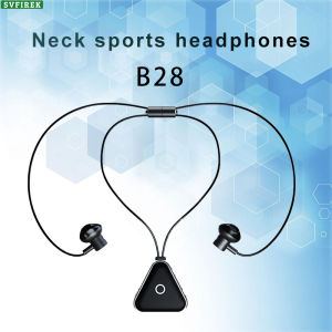 Neck-Mounted Wireless Bluetooth Earphone B28 Sport Wireless Earphones Creative Necklace Headphone Hifi Stereo Noise Canceling Headphones Vibrating Headset