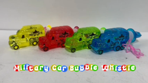 1Set 4Pcs Cavies Devil Ear Military Car Owl Bubble Whistle Balloon Soap Bubble Water Toy 战车猫头鹰泡泡口哨 *READY STOCK*