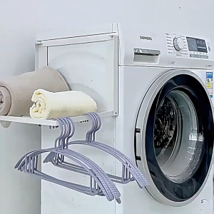 Magnetic Folding Storage Rack Refrigerator Side Rack Magnetic Folding Shelf Wall-mounted Towel Organizer Shelf Space-saving Magnetic Storage Rack for Washing Machine Fridge Punch-free