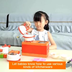 84PCS kids Kitchen Toys Simulation Dinnerware Educational Toys Mini Food Cooking Pretend Toys