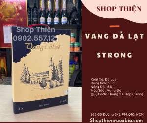 Vang Đà Lạt STRONG Đỏ 15% 3 Lít
