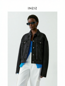 INSIS FEMME | High-count Long-staple Cotton Casual Jean Jacket Female