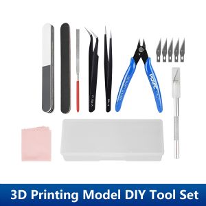 other | 3D Printer Tool Kit Trimming Knife Scraper Cleaning Needle Tweezers Pliers Scraper Basic Deburring Tools Kit DIY 3D Printer Part