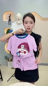 BUBBLE KIDS Two-Piece Summer Childrens Short-Sleeved Suit Boys Girls Mesh Breathable Trendy Fashion Set Cute Cartoon Short Sleeve Sports Kids Clothing