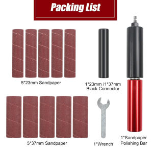 Si Fang | SI FANG Mini Belt Sander Sanding Rod for Wood Metal Plastic Glass Stone Electric Drill Attachment Lithium Drill Conversion Kit