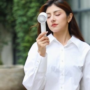 ❄️3s Rapid Cooling ❄️Turbo Mini Fan With Ice Porcelain Cooling Fan Rechargeable 8000mah Handheld Fan 5Gear with Strong High Speed Wind