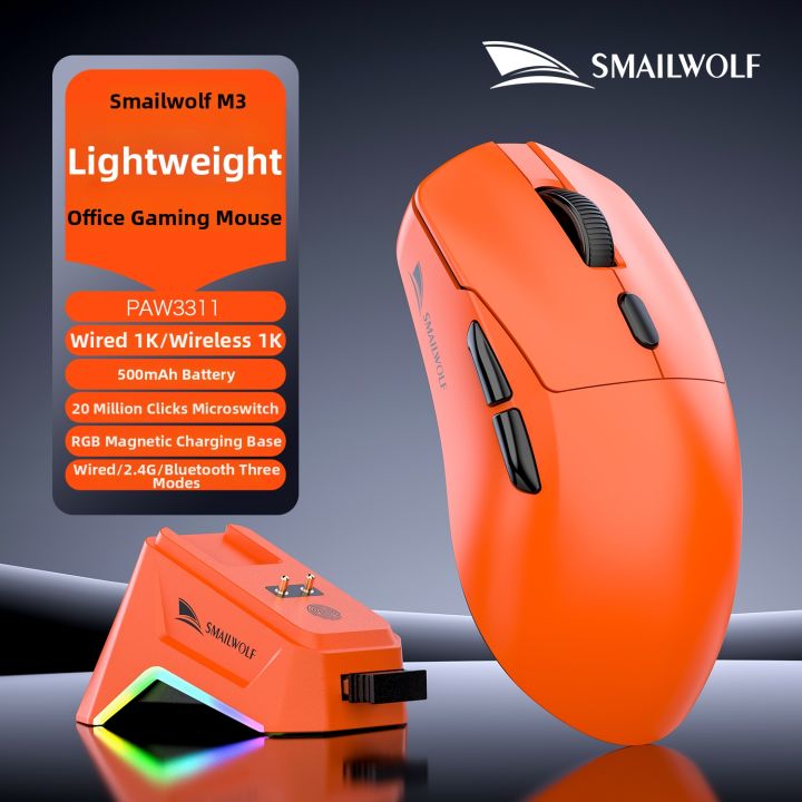 Mailwolf Mouse SMAILWOLF | Wireless Bluetooth 3-Mode Lightweight FPS Gaming Mouse ...