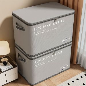 ROLL Non Woven Fabric Clothing Storage Box With Password Lock Foldable Wardrobe Organizing Container Multifunction Dustproof Clothes Organizer Bags Home Clothes Dividers