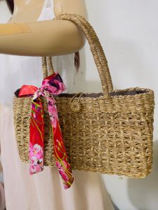 Native Handbag with Zipper |with ribbon | With Lining
