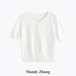 Luxury Style White Cashmere Wool Knit Sweater