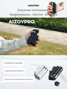 Aizoypro Phone Stand Tripod Selfie Stick for Live Streaming Vlog with Remote Shutter 360° Adjustable Aluminium Alloy Desktop Holder Foldable Portable Phone Mount for TikTok Video Recording & Selfie