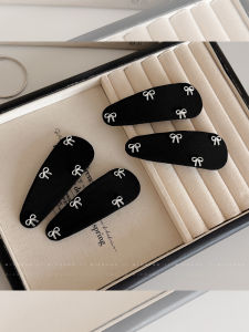 Silver Butterfly Knot Fabric Hair Clip Womens Side Bangs Vintage Elegance Hair Card BB Clip Back of Head Accessory